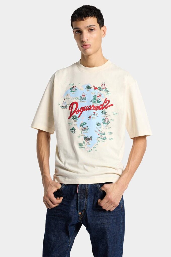 Aloha Souvenir T-shirt met losse pasvorm