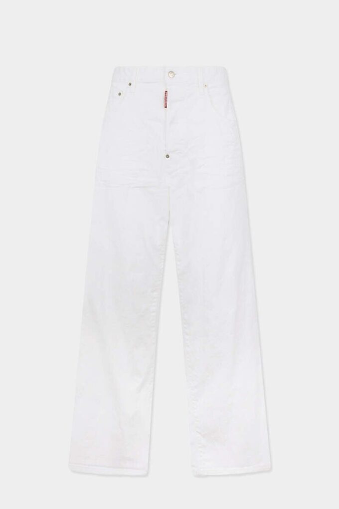Baggy jeans, in de massa geverfd Baggy jeans, in de massa geverfd