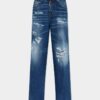Baggy Traveller-Jeans met medium gescheurde was Baggy Traveller-Jeans met medium gescheurde was