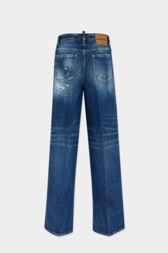 Baggy Traveller-Jeans met medium gescheurde was