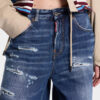 Baggy Traveller-Jeans met medium gescheurde was Baggy Traveller-Jeans met medium gescheurde was