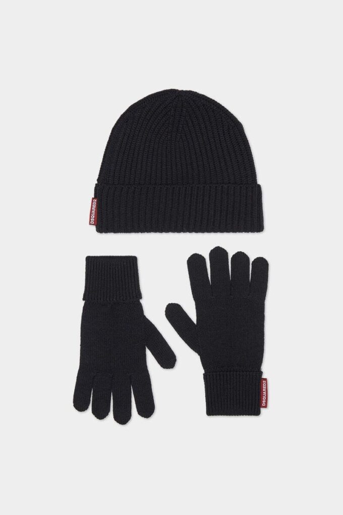 Beanie & handschoenen Warmy gebreide set Beanie & handschoenen Warmy gebreide set