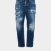 Bro-jeans met medium gescheurde wassing Bro-jeans met medium gescheurde wassing