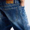 Bro-jeans met medium gescheurde wassing Bro-jeans met medium gescheurde wassing
