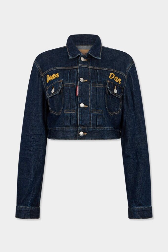 Cimosa authentiek Japans kort boxy Jeans-jasje Cimosa authentiek Japans kort boxy Jeans-jasje