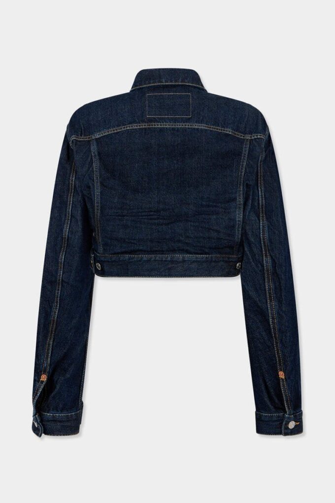 Cimosa authentiek Japans kort boxy Jeans-jasje Cimosa authentiek Japans kort boxy Jeans-jasje