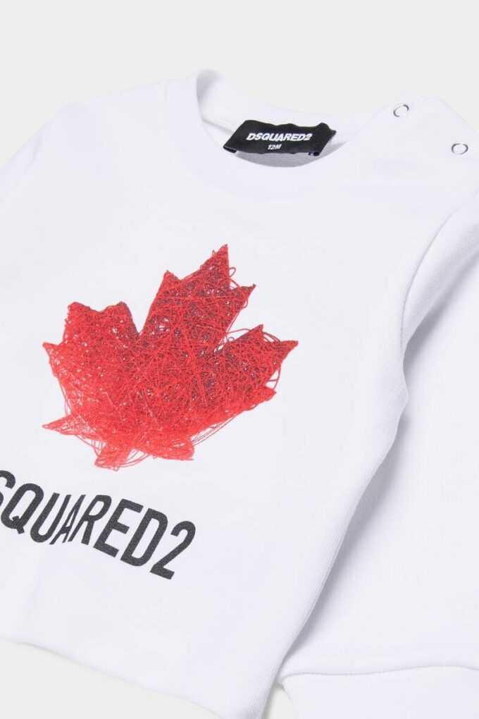 D2Kids Pasgeboren Maple Leaf T-shirt met ronde hals