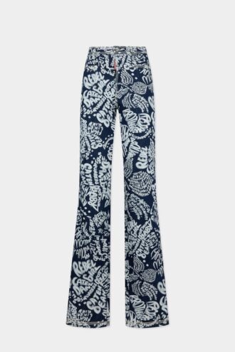 Dalma-Jeans met donkere bloemenwas