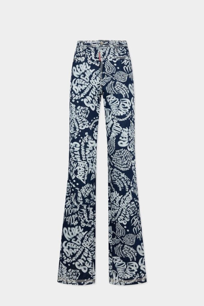 Dalma-Jeans met donkere bloemenwas Dalma-Jeans met donkere bloemenwas