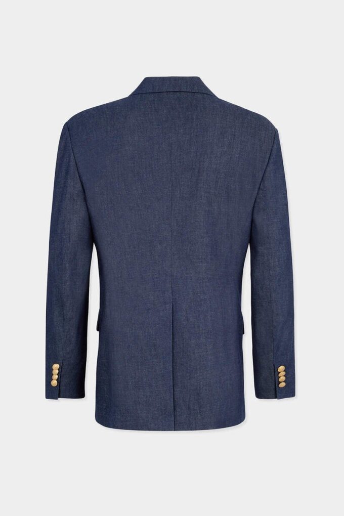 Denim blazer met dubbele rij knopen Denim blazer met dubbele rij knopen