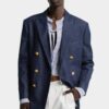 Denim blazer met dubbele rij knopen Denim blazer met dubbele rij knopen