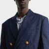 Denim blazer met dubbele rij knopen Denim blazer met dubbele rij knopen