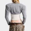 Diep uitgesneden jersey bolero