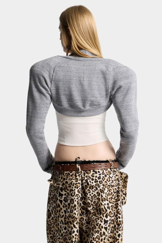 Diep uitgesneden jersey bolero