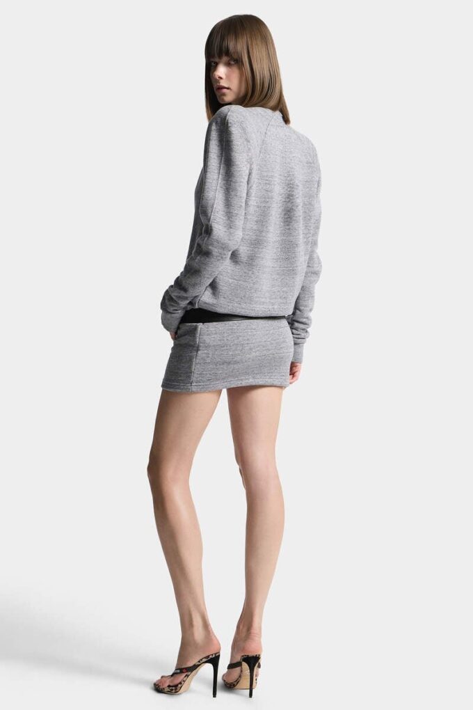 Diep uitgesneden jersey jurk Diep uitgesneden jersey jurk