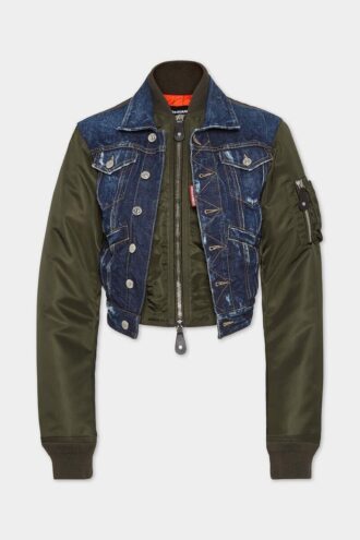 Donkerblauw hybride pilotenjeansjack