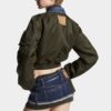 Donkerblauw hybride pilotenjeansjack Donkerblauw hybride pilotenjeansjack