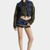 Donkerblauw hybride pilotenjeansjack Donkerblauw hybride pilotenjeansjack