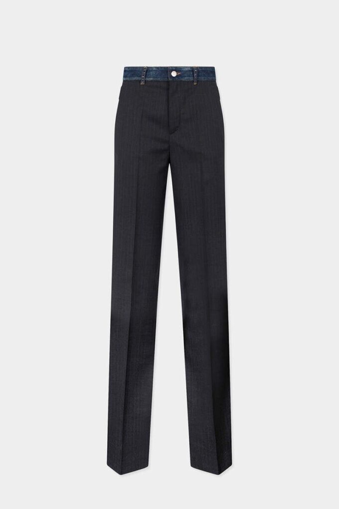 Donkere Rebel Rider Wash hybride denim loszittende broek Donkere Rebel Rider Wash hybride denim loszittende broek
