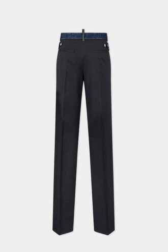 Donkere Rebel Rider Wash hybride denim loszittende broek