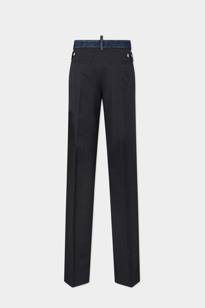 Donkere Rebel Rider Wash hybride denim loszittende broek Donkere Rebel Rider Wash hybride denim loszittende broek