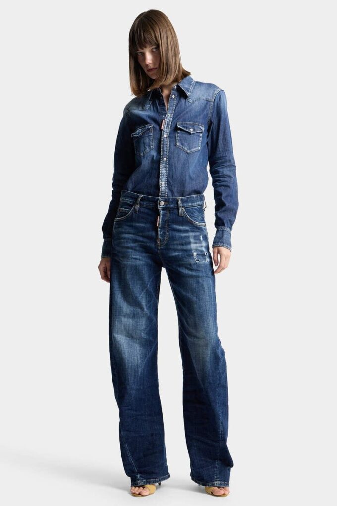 Donkere Smoker Wash Loose Twist-Jeans Donkere Smoker Wash Loose Twist-Jeans