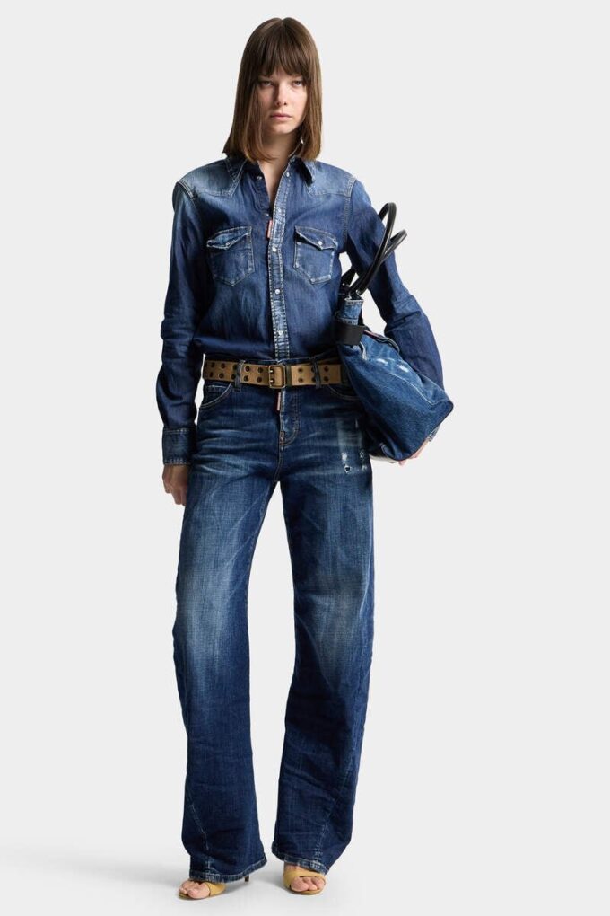 Donkere Smoker Wash Loose Twist-Jeans Donkere Smoker Wash Loose Twist-Jeans