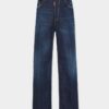 Donkere, strakke wassing, losse Jeans