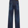 Donkere, strakke wassing, losse Jeans