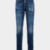 Donkere Teddy Mini Front-Jeans met Smoker-was Donkere Teddy Mini Front-Jeans met Smoker-was