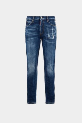 Donkere Teddy Mini Front-Jeans met Smoker-was