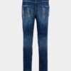 Donkere Teddy Mini Front-Jeans met Smoker-was Donkere Teddy Mini Front-Jeans met Smoker-was