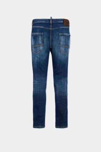 Donkere Teddy Mini Front-Jeans met Smoker-was