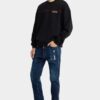 Donkere Teddy Mini Front-Jeans met Smoker-was Donkere Teddy Mini Front-Jeans met Smoker-was