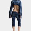 Donkere zomer Jeans zonder rits Donkere zomer Jeans zonder rits