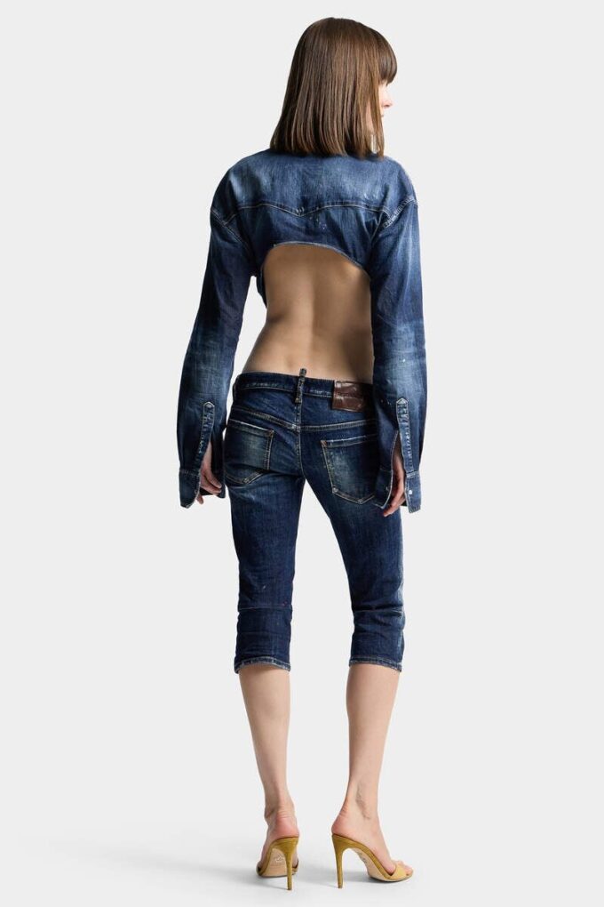 Donkere zomer Jeans zonder rits Donkere zomer Jeans zonder rits