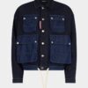 Donkergewassen cargo-Jeans-jasje Donkergewassen cargo-Jeans-jasje