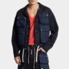 Donkergewassen cargo-Jeans-jasje Donkergewassen cargo-Jeans-jasje