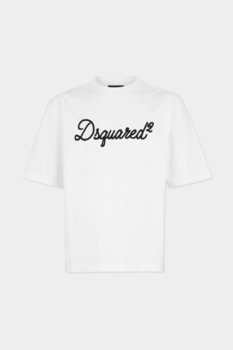 Dsquared2 geborduurd T-shirt met losse pasvorm