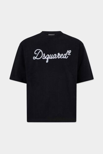 Dsquared2 geborduurd T-shirt met losse pasvorm