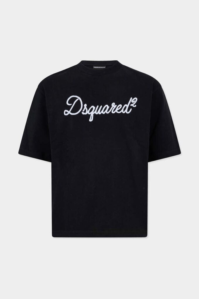 Dsquared2 geborduurd T-shirt met losse pasvorm Dsquared2 geborduurd T-shirt met losse pasvorm