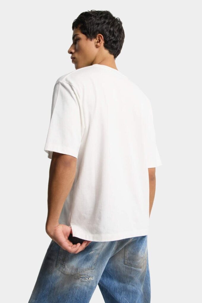 Dsquared2 geborduurd T-shirt met losse pasvorm Dsquared2 geborduurd T-shirt met losse pasvorm