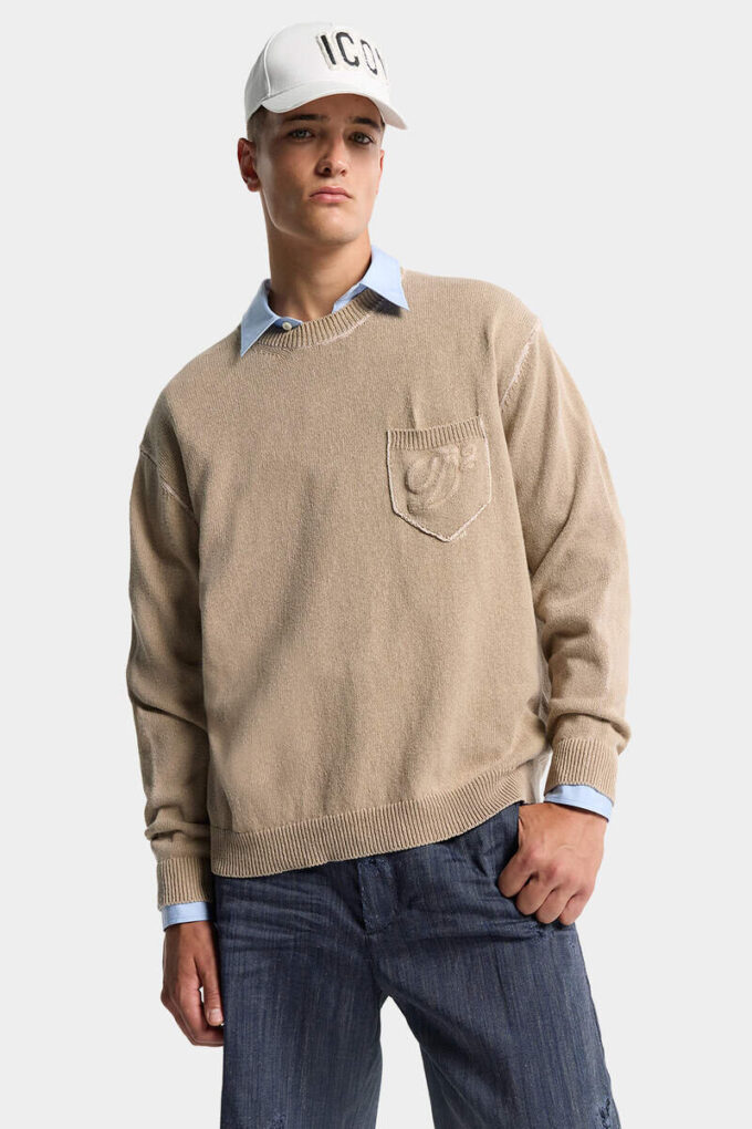 Dsquared2 kenmerkende jersey-steek trui