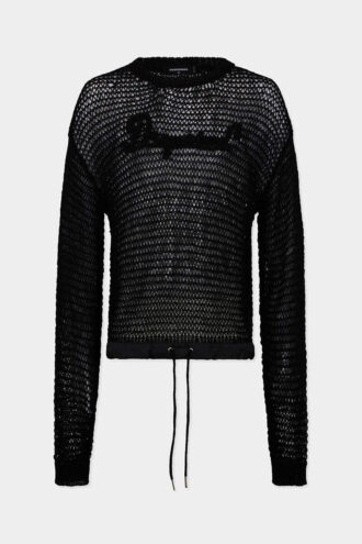 Dsquared2 kenmerkende pullover met opengewerkt patroon