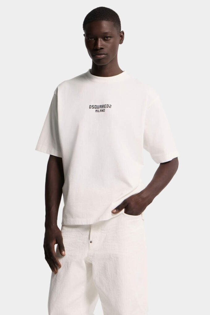 Dsquared2 Milano T-shirt met losse pasvorm Dsquared2 Milano T-shirt met losse pasvorm