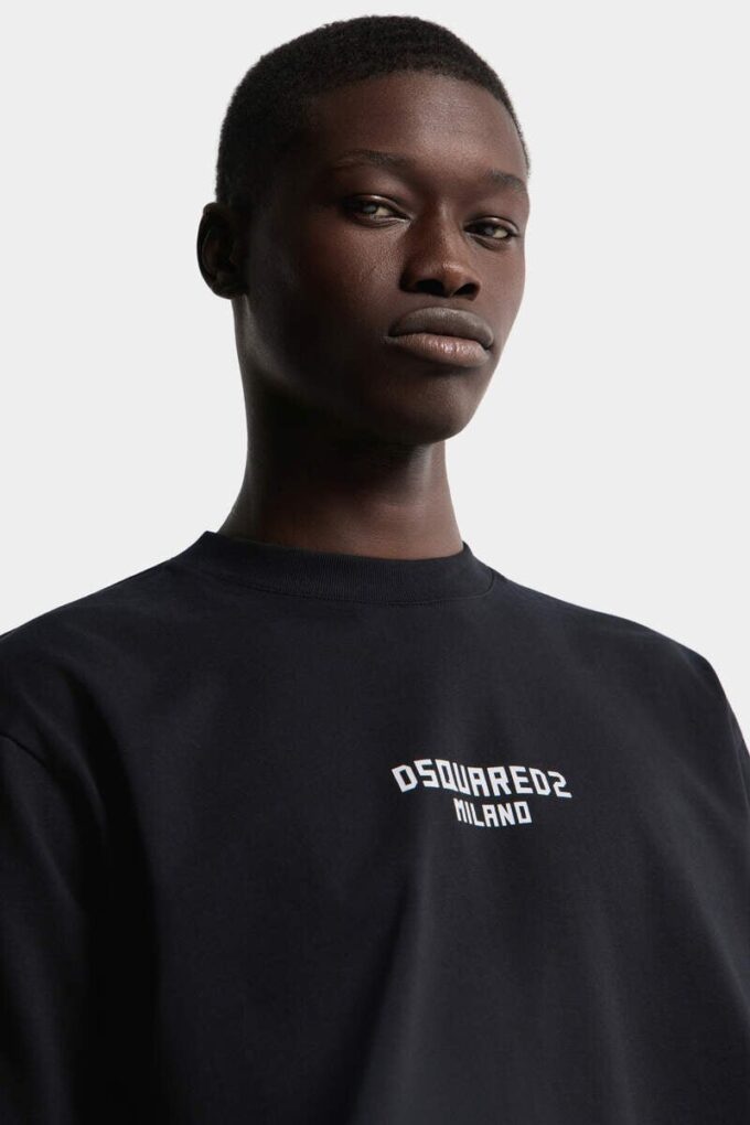 Dsquared2 Milano T-shirt met losse pasvorm Dsquared2 Milano T-shirt met losse pasvorm
