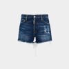 Dsquared2 Rebels donkere wassing afgeknipte korte broeken Dsquared2 Rebels donkere wassing afgeknipte korte broeken