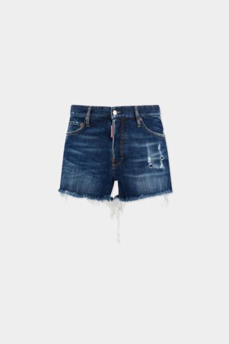 Dsquared2 Rebels donkere wassing afgeknipte korte broeken
