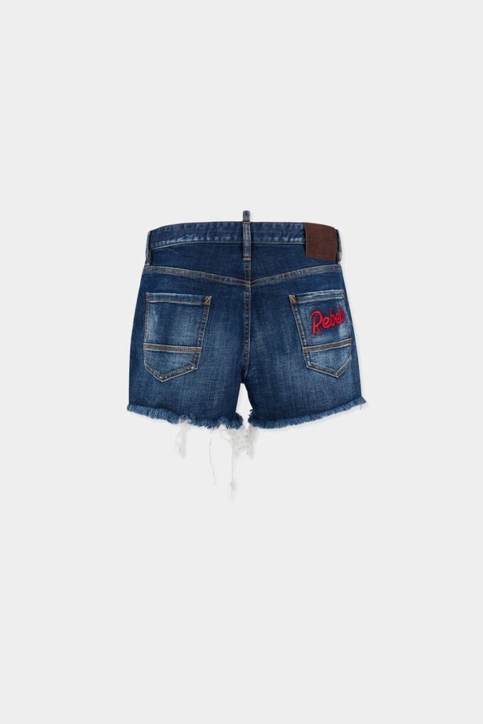 Dsquared2 Rebels donkere wassing afgeknipte korte broeken Dsquared2 Rebels donkere wassing afgeknipte korte broeken