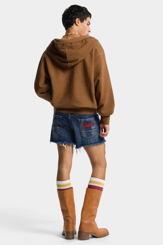 Dsquared2 Rebels donkere wassing afgeknipte korte broeken Dsquared2 Rebels donkere wassing afgeknipte korte broeken